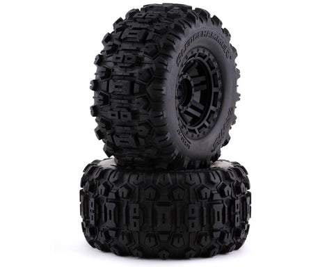 Traxxas 8973 Maxx Pre-Mounted Sledgehammer Tires w/17mm Wheels (Black) (2)