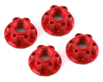 Yeah Racing YA-0448RD 4mm Aluminum Serrated Wheel Lock Nut (4) (Red)