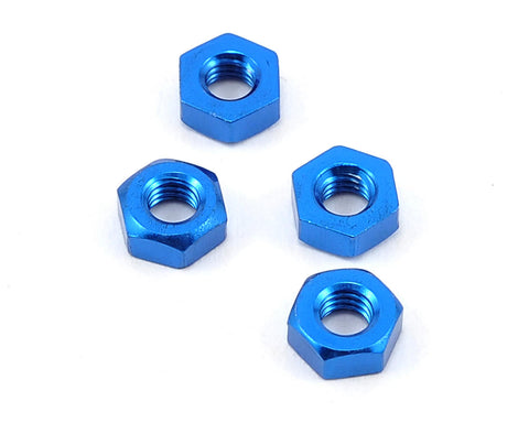 Yokomo YOKZC-N3APBB 3mm Aluminum Nut (Blue) (4)